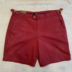 NWT Burgundy Banana Republic Summer Weight Men's Shorts Sz 34 8.5" inseam